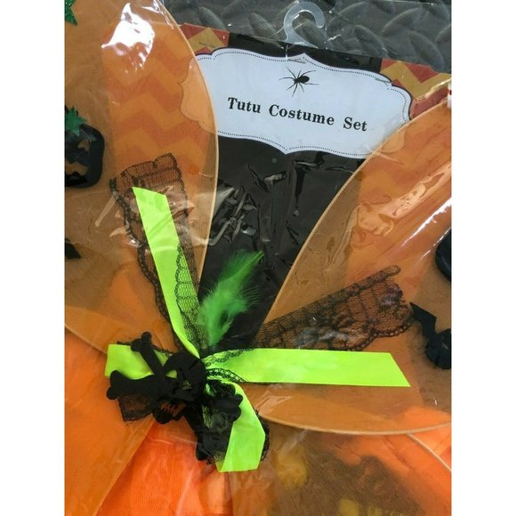 Halloween Fairy Costume Girls Tutu Butterfly Set Wings Ages 5 + Dress Up NWT - Picture 7 of 9